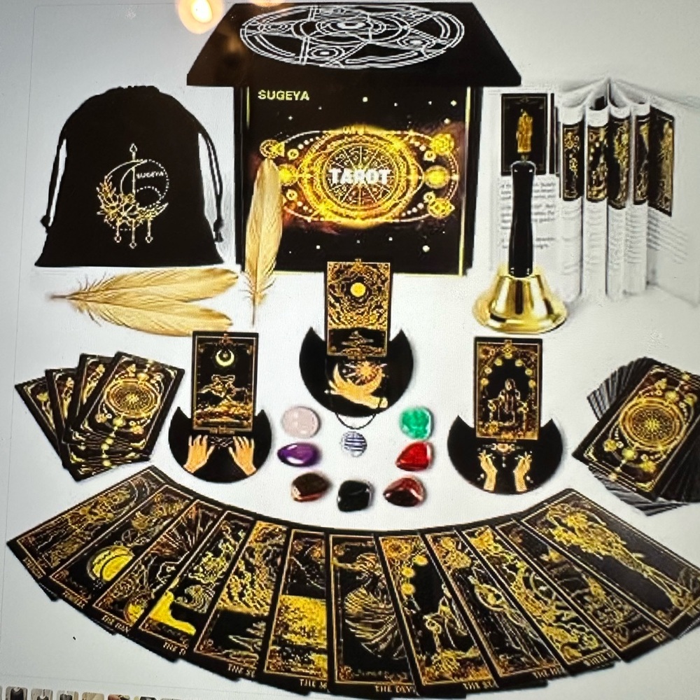 Black and Gold Tarot Card Game Set